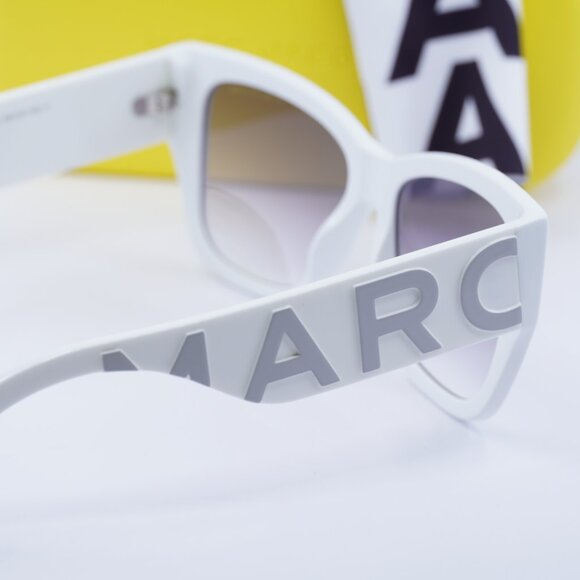 Marc Jacobs MARC 695/S 0HYMI C Square Sunglasses - White Grey\Grey - Picture 6 of 10